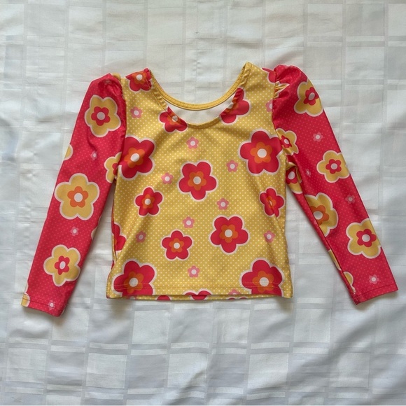 3 for $20 🐣 Disney Junior Full Sleeve Minnie Mouse Floral Sun & Swim Top - Picture 8 of 9